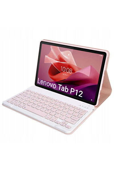 Other Bluetooth Keyboard Case for Lenovo Tab P12 TB-370 (Pink)