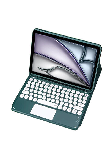 Other Husă cu tastatură Bluetooth și touchpad pentru iPad Air 13 Gen6 (verde)