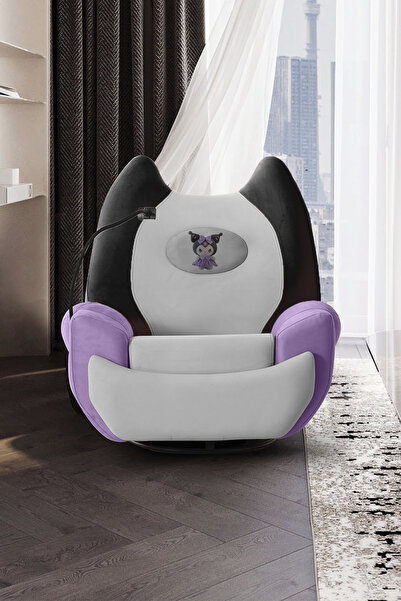 Eymense Purple Sallanır Elektrikli TV Koltuğu Dinlenme Berjeri