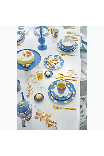 Pip Studio Dot Delight Mavi Porselen Kahvaltı Tabağı 21 Cm