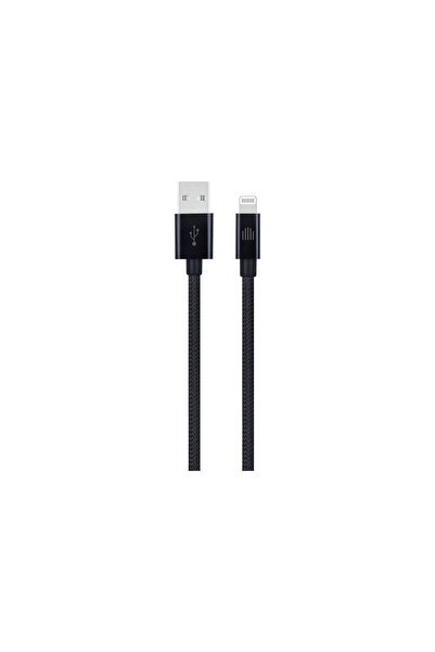 Dviced Cablu de date USB-A la Lightning din nailon textil, 1,25 m, negru
