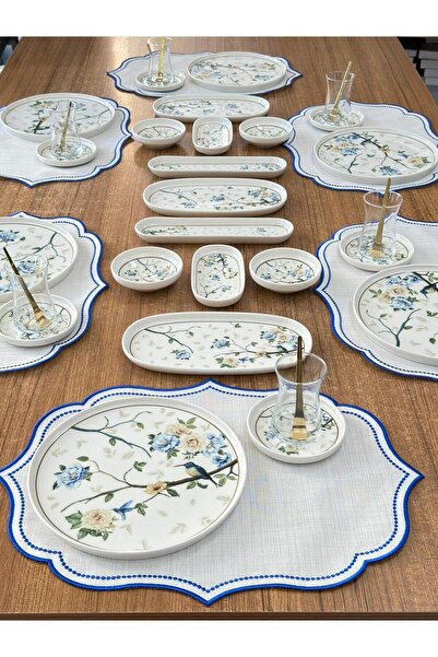 MD MİMOZA DEKOR Kahvaltı Takımı 41 Parça 6 Kişilik Fly