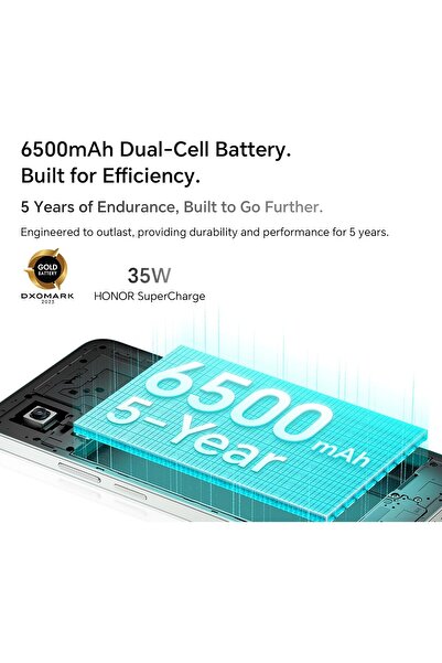 HONOR 400 Smart Dual-SIM 128GB ROM + 4GB RAM (Meteor Silver) - International Version