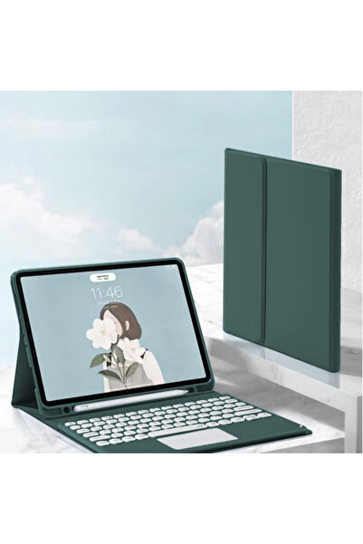 Other Husă cu tastatură Bluetooth pentru iPad Pro 13 Gen5 cu touchpad (verde)