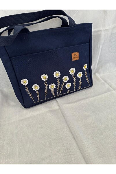 LTS bag Daisy Embroidered Linen Bag
