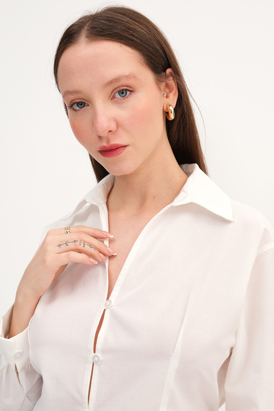 Addax Cămașă cu detaliu de legătură G17417