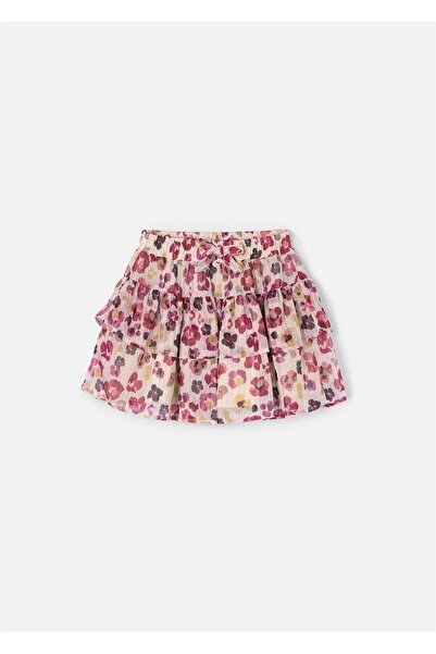 MAYORAL Girl's Floral Chiffon Skirt Cream 4902