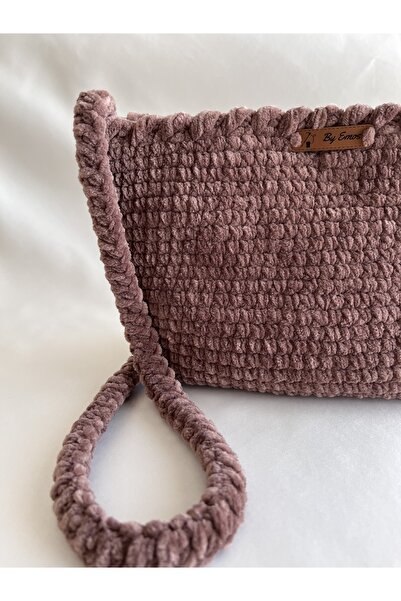 CreativeCraft Örgü Çanta, Peluş Çanta, Omuz Çantası