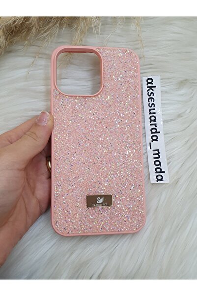 ZB Aksesuarda Moda İphone 14 Pro Max Uyumlu Taşlı Lüks Markalı Swrovski Kılıf
