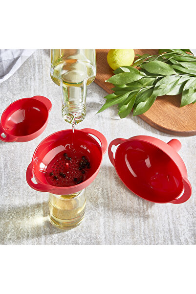 Mons 3-Piece Funnel Set Funnel Set with Strainer Oil Funnel Bpa-Free L-00874 Qlux Funnel Set