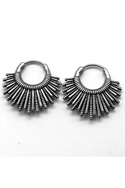 Viking Vintage Special Design Ring-Passable 316L Stainless & Tarnish-Free Steel Earrings Pair