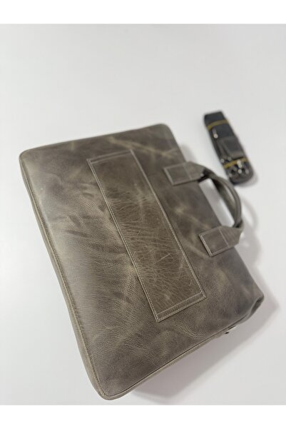 Nevgiss Aksesuar Real Leather Laptop Bag with Shoulder Strap and Compartments (up to 16 Inches)