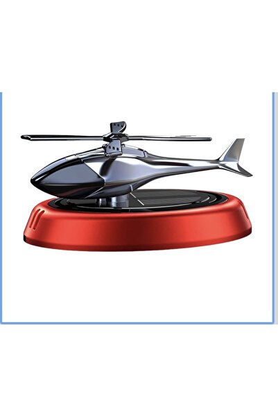 Generic RED Air Freshener Solar Powered Car Perfume Diffuser Car Air Fresheners Helicopter Shaped Decorative