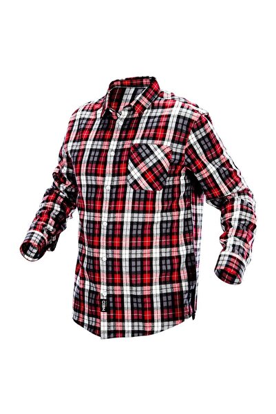 NEO Camasa de lucru bumbac, rosu-gri-alb, marimea XXL/58,