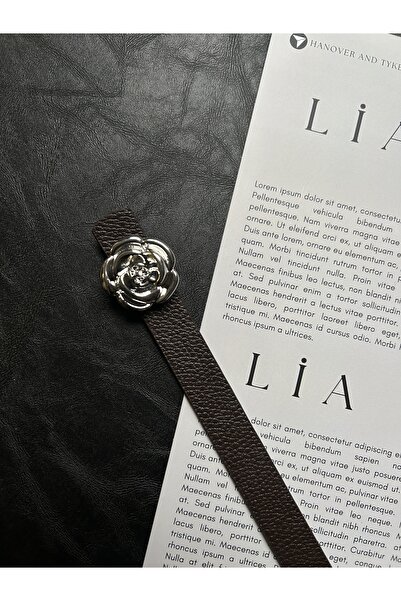 LİA KEMER Trace Rose Silver Buckle Model Women's Belt Waist Belt Coat Belt Dress Belt Trouser Belt