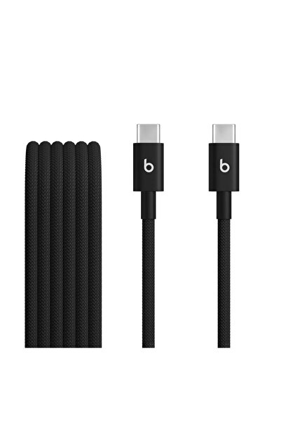 Apple Cablu Beats USB-C la USB-C, 1,5 m, țesut, negru