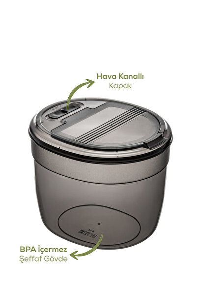 Vienev 2'li 8 Litre Büyük Boy Plastik Deterjan Saklama Kutusu – Antrasit Kapak ve Gövde