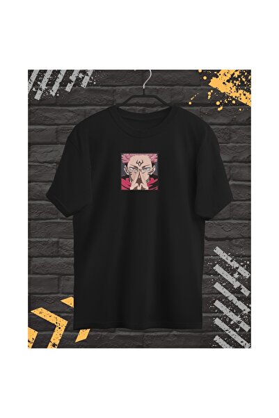 OEM Tricou Barbati cu Broderie si Imprimeu, Jujutsu Kaisen, Bumbac, Negru, L ...