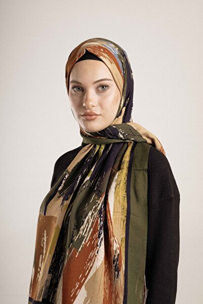 Akel Patterned Cotton Silk Shawl Pattern-4