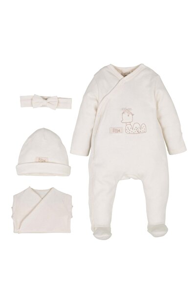 İDİL BABY Organik 4'lü Bebek Tulum Takımı