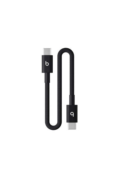 Apple Cablu Beats USB-C la USB-C, 20 cm, țesut, negru