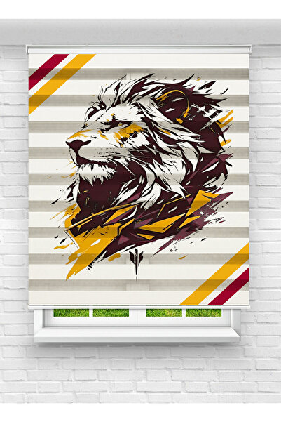 evana home Aslan Figürlü Zebra Perde – Güç, Cesaret ve Tarzı Bir Arada Taşıya...