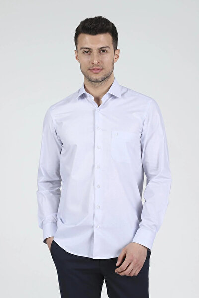 Daniel Bessi Довгорукава сорочка Regular Fit Basic з бавовняної тканини Filafil, світло-сірого кольору, з класичними кишенями