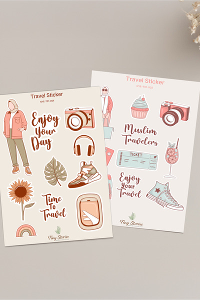 tinystoriestr مجموعة ملصقات السفر