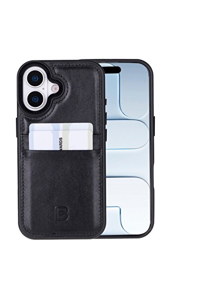 Bouletta , Apple iPhone 17 için, Hakiki Deri, El Yapımı Kartlıklı Kılıf, İç Y...