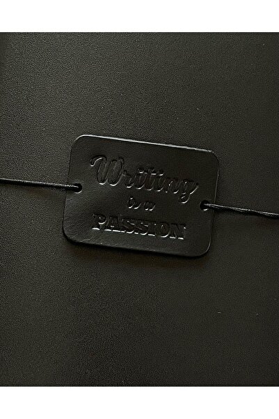 Unmeiprojects Aegean Leather Leather Notebook Rubber Black