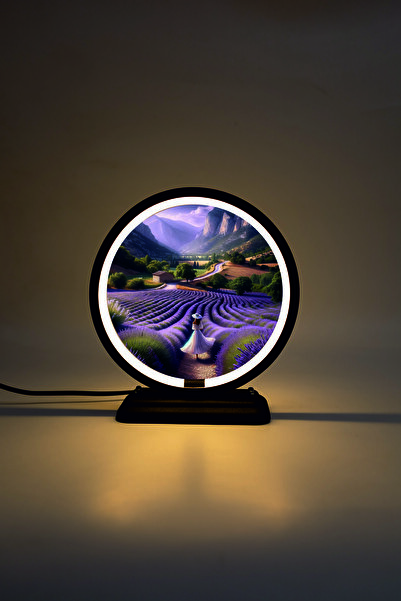 Empressco Kişiye Özel Resimli Masa Lambası Siyah, Şık ve Fonksiyonel Işıkland...