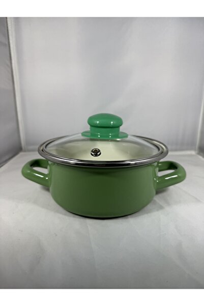 EmayeBurada Flame Enamel Mini Pot Set Enamel 6 Piece Storage Container Set