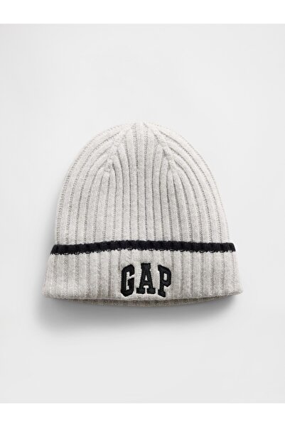 GAP Erkek Çocuk Beyaz Kids CashSoft Fitilli Logo Bere