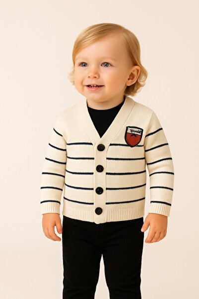 Le Touche Boy's Striped Knitwear Cardigan