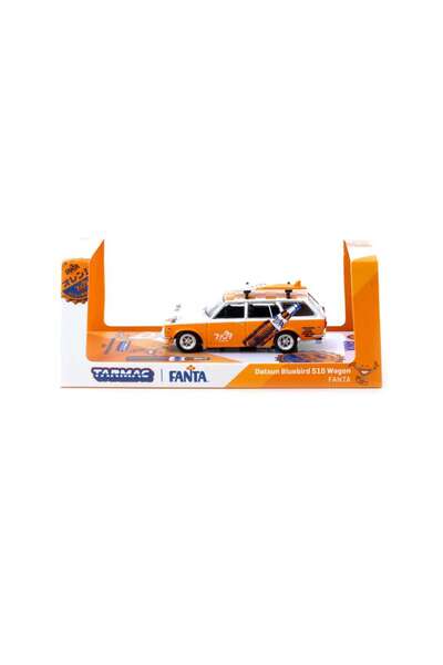 Tarmac Works 1/64 DATSUN BLUEBIRD 510 WAGON *FANTA*, πορτοκαλί/λευκό