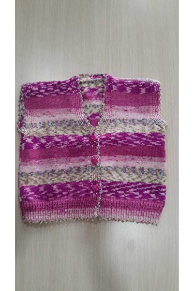 Papatyam Hand Knitted Crochet Baby Vest Handmade Baby Kids Knitted Vest//