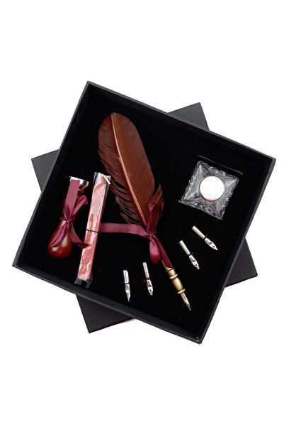 Steelpen Calligraphy Kristal Şişe Kuş Tüyü Kaligrafi Sk291