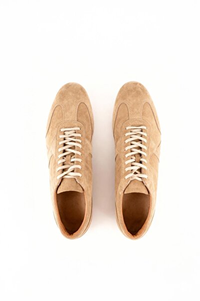 GIESTO Partial Leather Beige Shoes