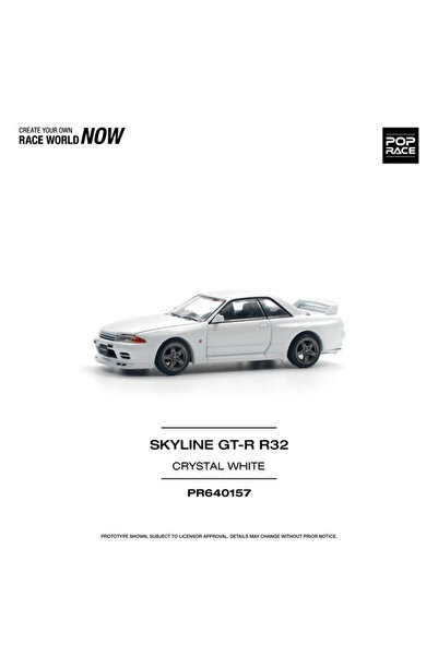 Nissan Pop Race 1/64 SKYLINE GT-R R32 CRYSTAL WHITE