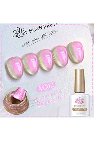Born Pretty Auroras Cat Magnetic Gel/Kuzey Işıkları Kedi Gözü Kalıcı Oje(AC02...