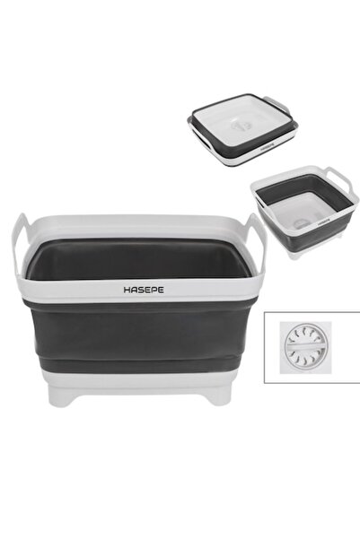 HASEPE Lavoar pliabil cu mânere HASEPE, găleată multifuncțională cu dop de sc...
