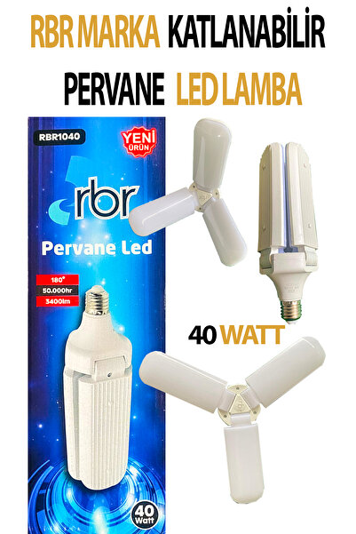 RBR Pervane Katlanabilir Ledli Beyaz Işık Aydınlatma 40 Watt Lamba 3400 Lümen
