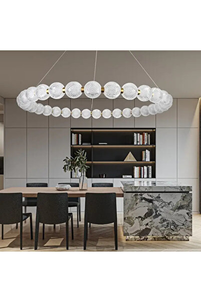 HAMER نجف مودرن زيتي قطر 100 سم 3 اضاءات 42 واط