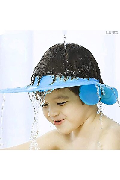 LUXER Set 2 Casti de Baie cu Marime Ajustabila Pentru Copii, Protectie Pentru Ochi si Urechi, Albastru