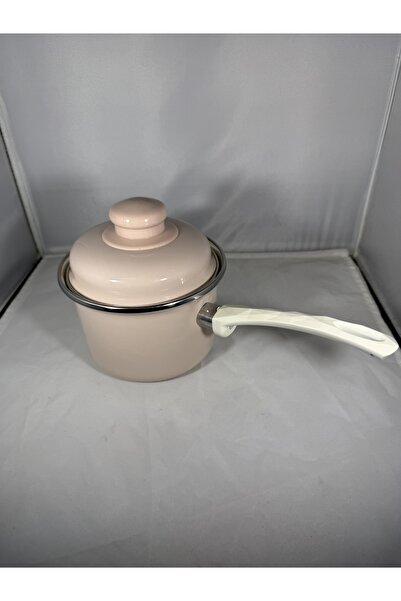 EmayeBurada Flame Enamel Milk Pot & Sauce Pot & Egg Poaching Pot Mini Turquoise (0.9 Lt)