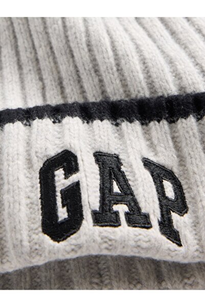 GAP Erkek Çocuk Beyaz Kids CashSoft Fitilli Logo Bere
