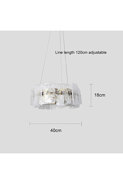 HAMER Modern oil chandelier, 40 cm diameter, 3 light colors, 30 watts