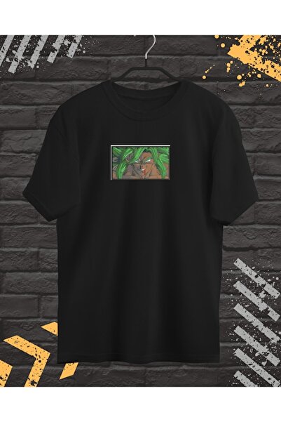 OEM - Tricou Barbati cu Broderie si Imprimeu, Broly, Bumbac, Negru, M INTL