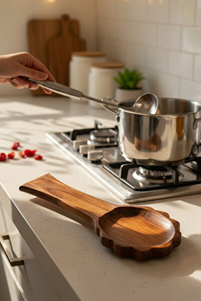 Amandus Liva - Acacia Countertop Dirty Spoon Rest Dirty Spoon Holder Ladle Rest