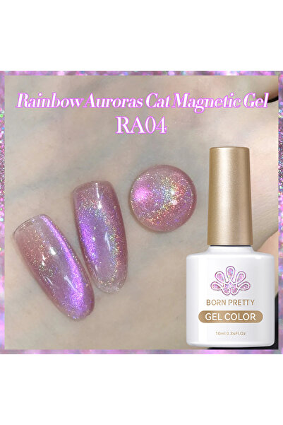 Born Pretty Rainbow Aurora Cat Magnetic Gel/Aurora Gökkuşağı Kedi Gözü Kalıcı...